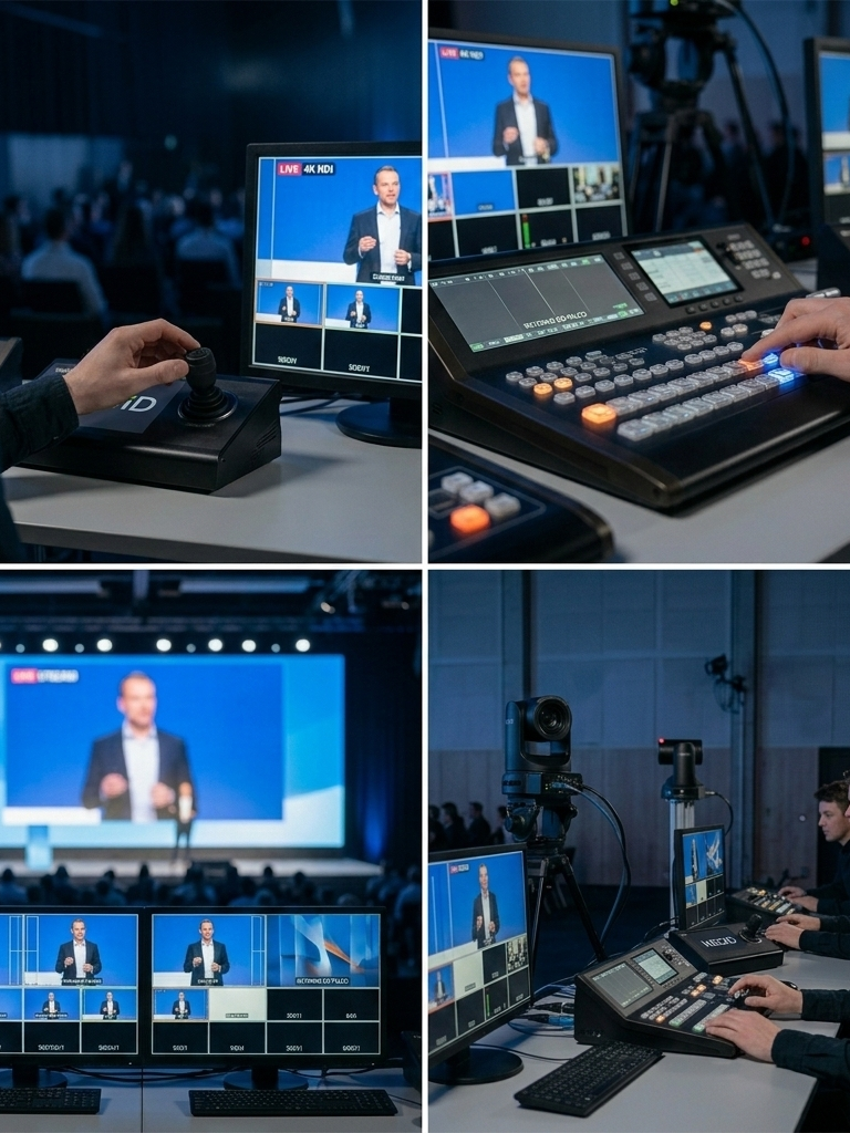 Diretor de live — cabine de produção Videalize